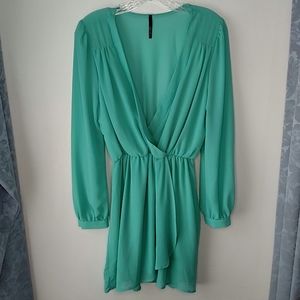 Lulu's light green wrap dress